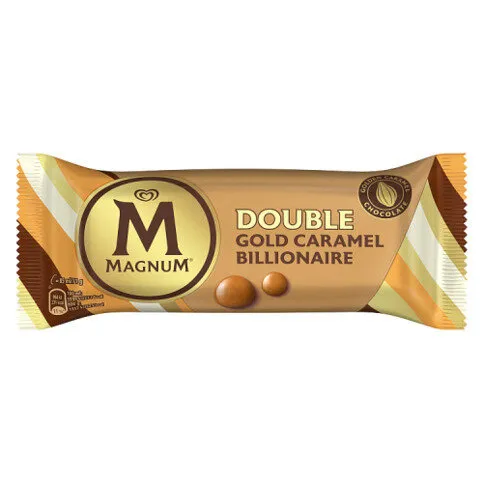 Magnum Ice Cream Stick Double Gold Caramel Billionaire 85ml